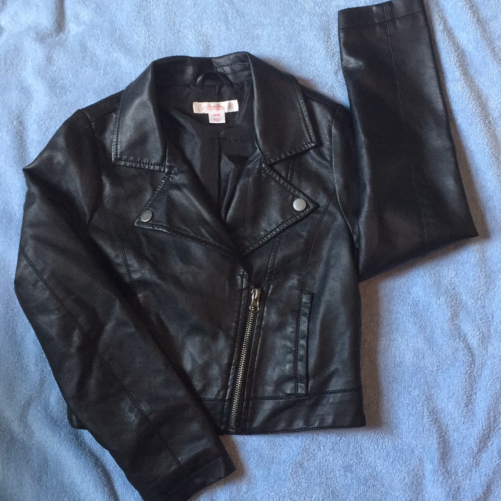 Great little faux-leather moto jacket